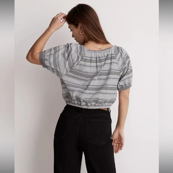 Madewell jacquard keyhole crop top size S - Picture 7 of 8